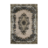 Handmade Hi-Low Pile Turkish 1980s 217 cm x 313 cm Grey Rug
