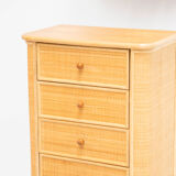 Vintage Bohemian Rattan Chest of drawers