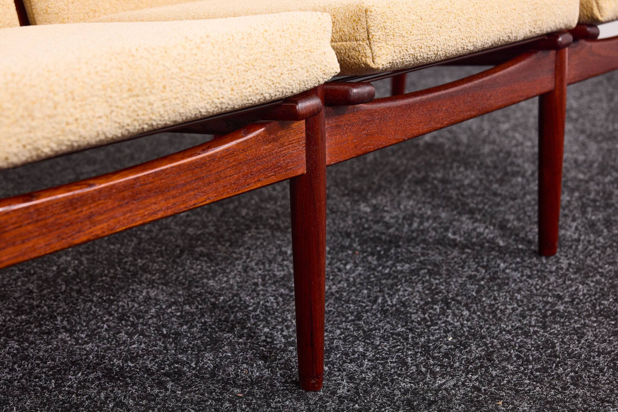 Arne Vodder, mid-century three-seater teak sofa, Glostrup 1960s