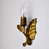 Pair of midcentury wall lamps "Leaves", Italy, 1970