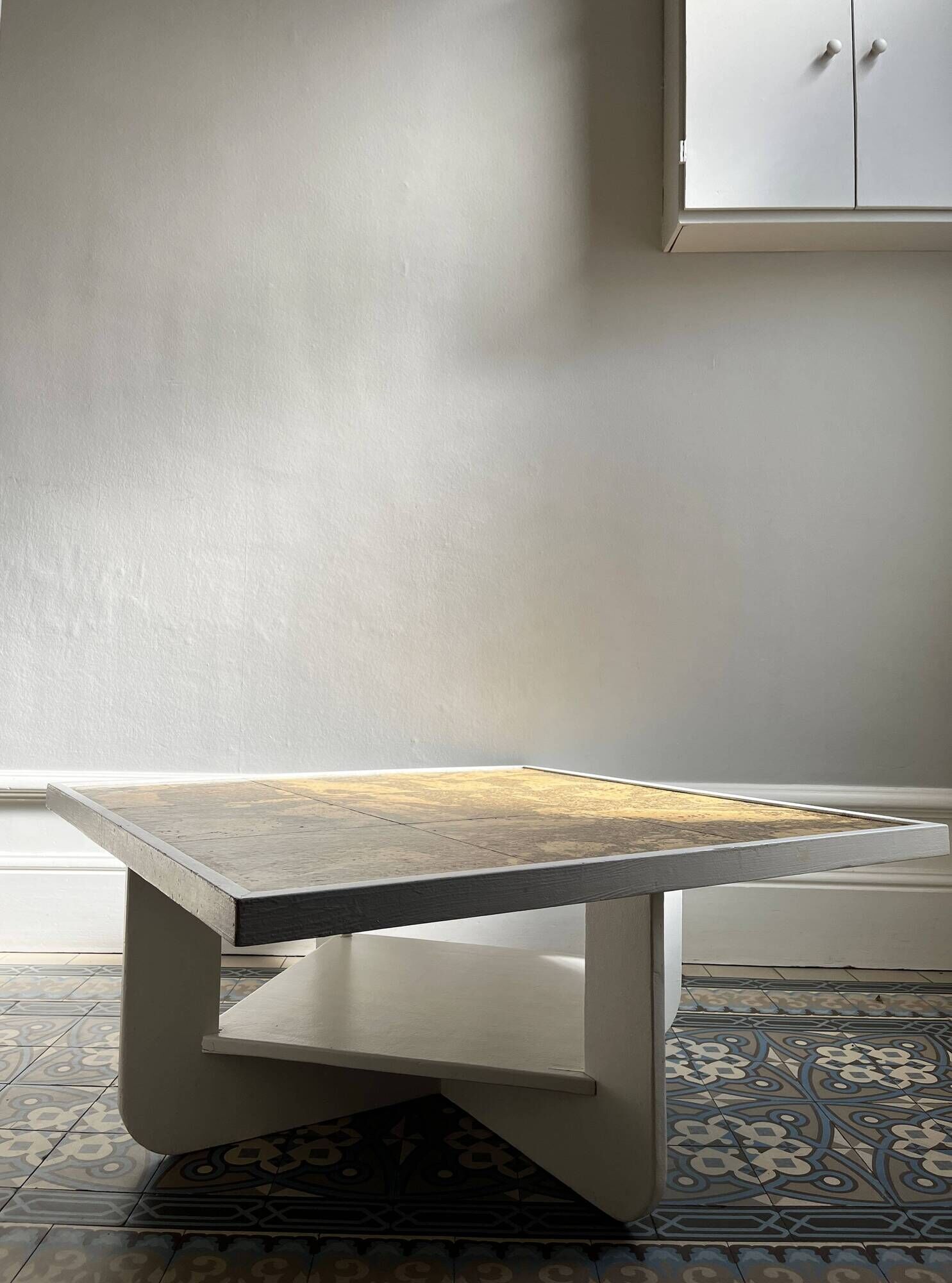 Wood and cork coffee table 1970