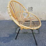 Vintage rattan armchair
