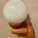 Vintage white glass wall light and pin.