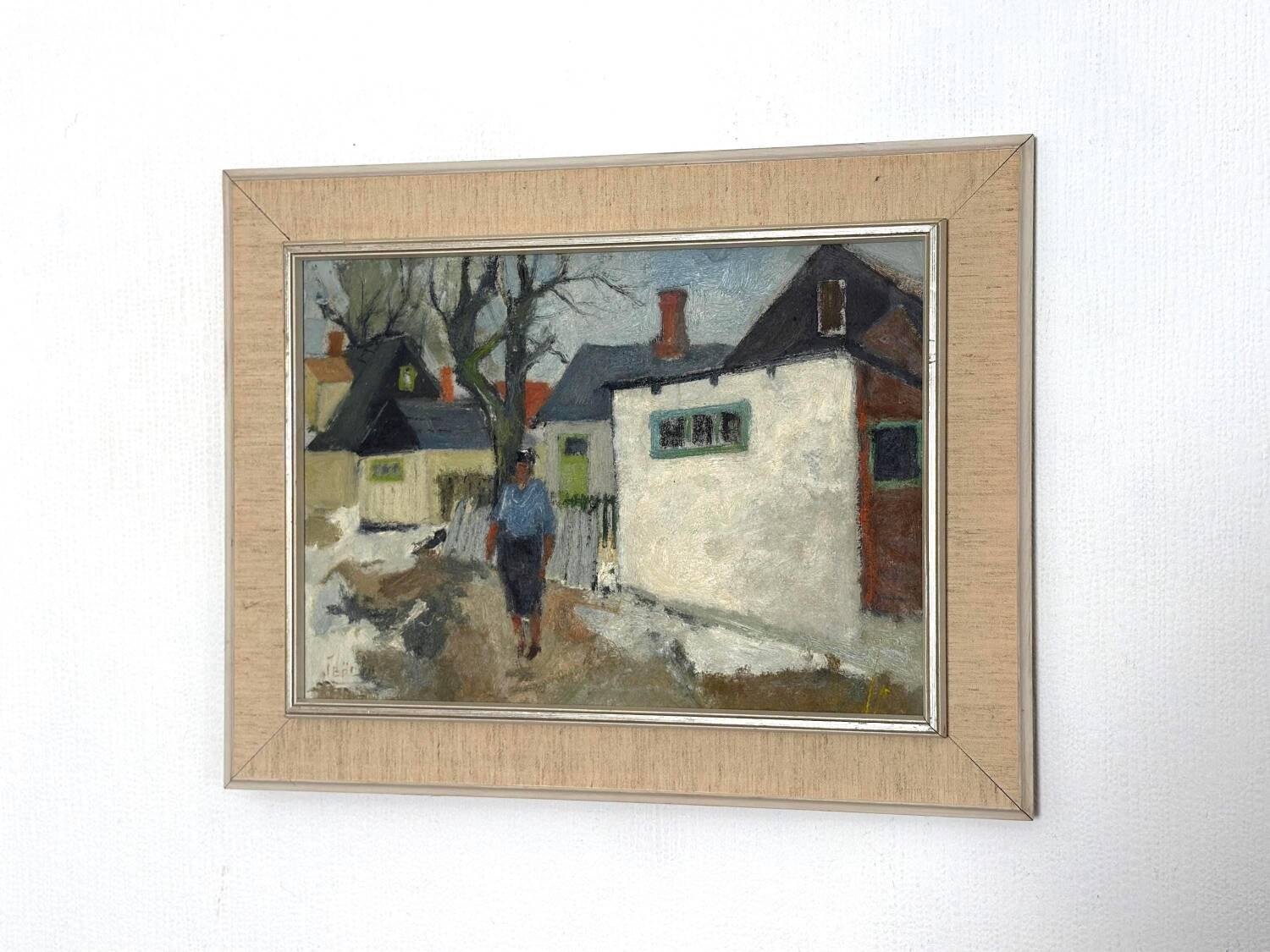 Swedish Oil on Panel – “Street ” by JOHN BÖRÉN