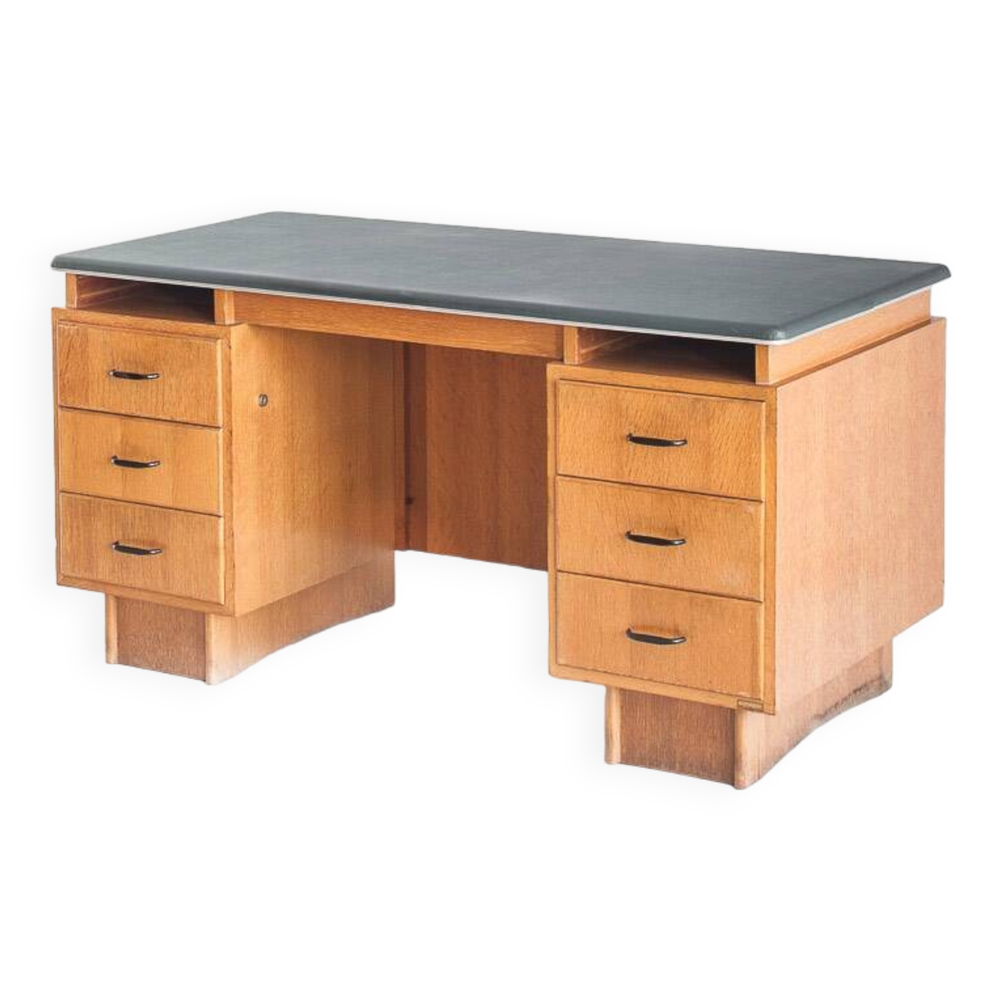 Vintage oak desk made by Burwood. France, 1950s