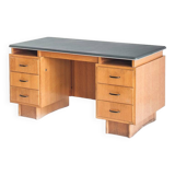 Vintage oak desk made by Burwood. France, 1950s