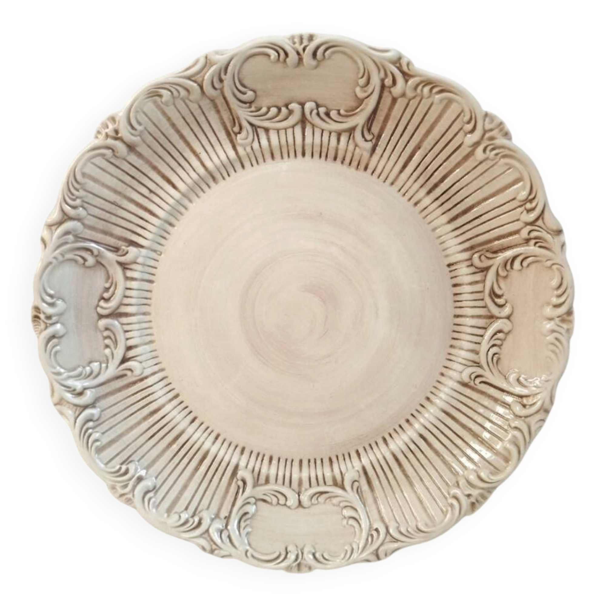 Large presentation plate in Italian art ceramic, V. Bassano