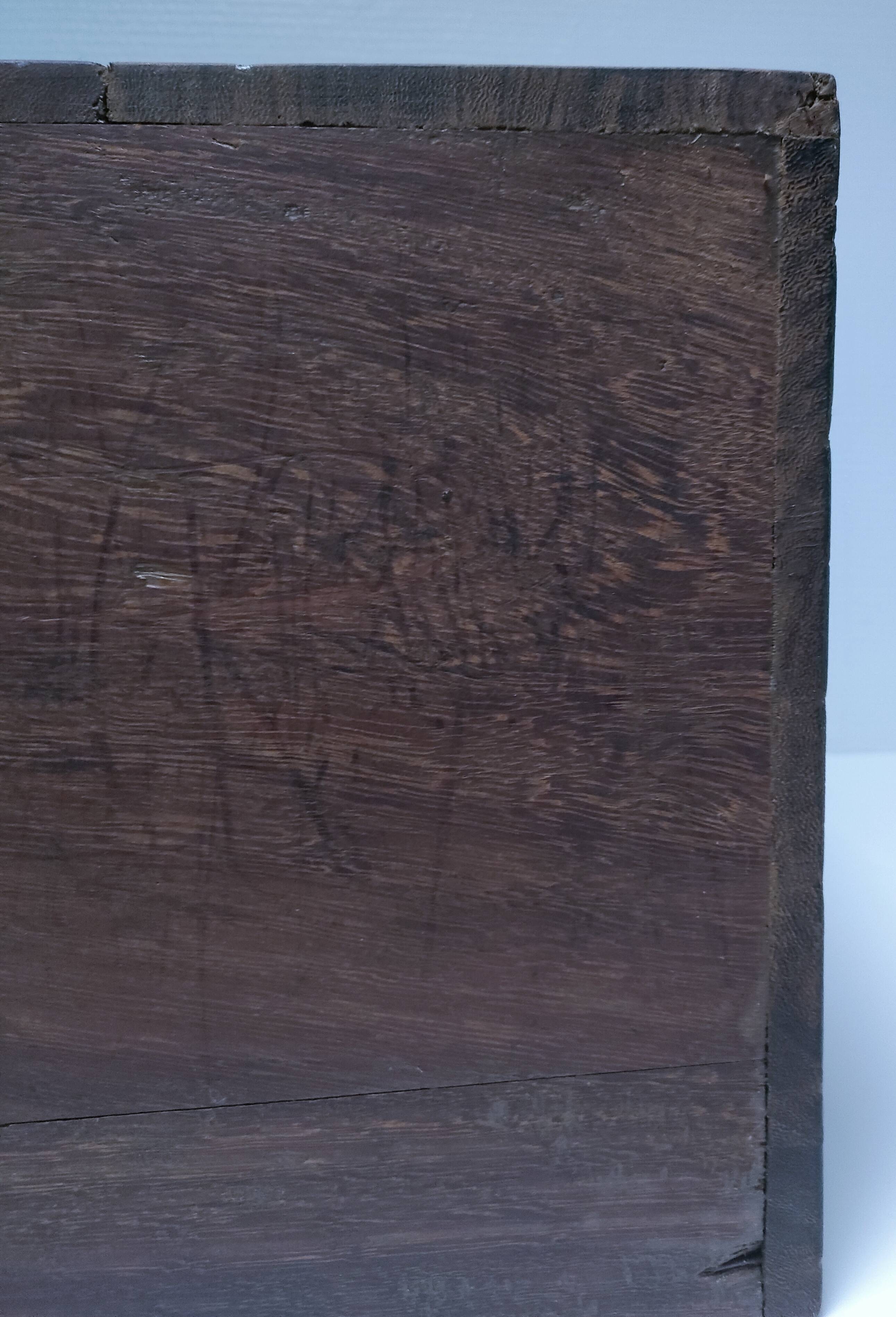 vintage patinated solid wood shelf