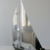 Vintage sailboat lamp 1970 chrome