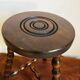 Tripod stool, turned wooden plant holder