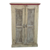 Ancienne armoire garde manger en bois avec portes grillagées