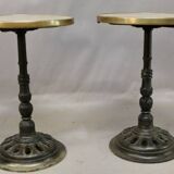 Paire De Tables De Bistrot Dessus Marbre Comblanchien