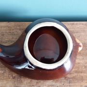 Flamed ceramic ashtray in Vallauris style from the 1970s.