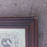 Old framed Côte d'Or map 19th century universal atlas