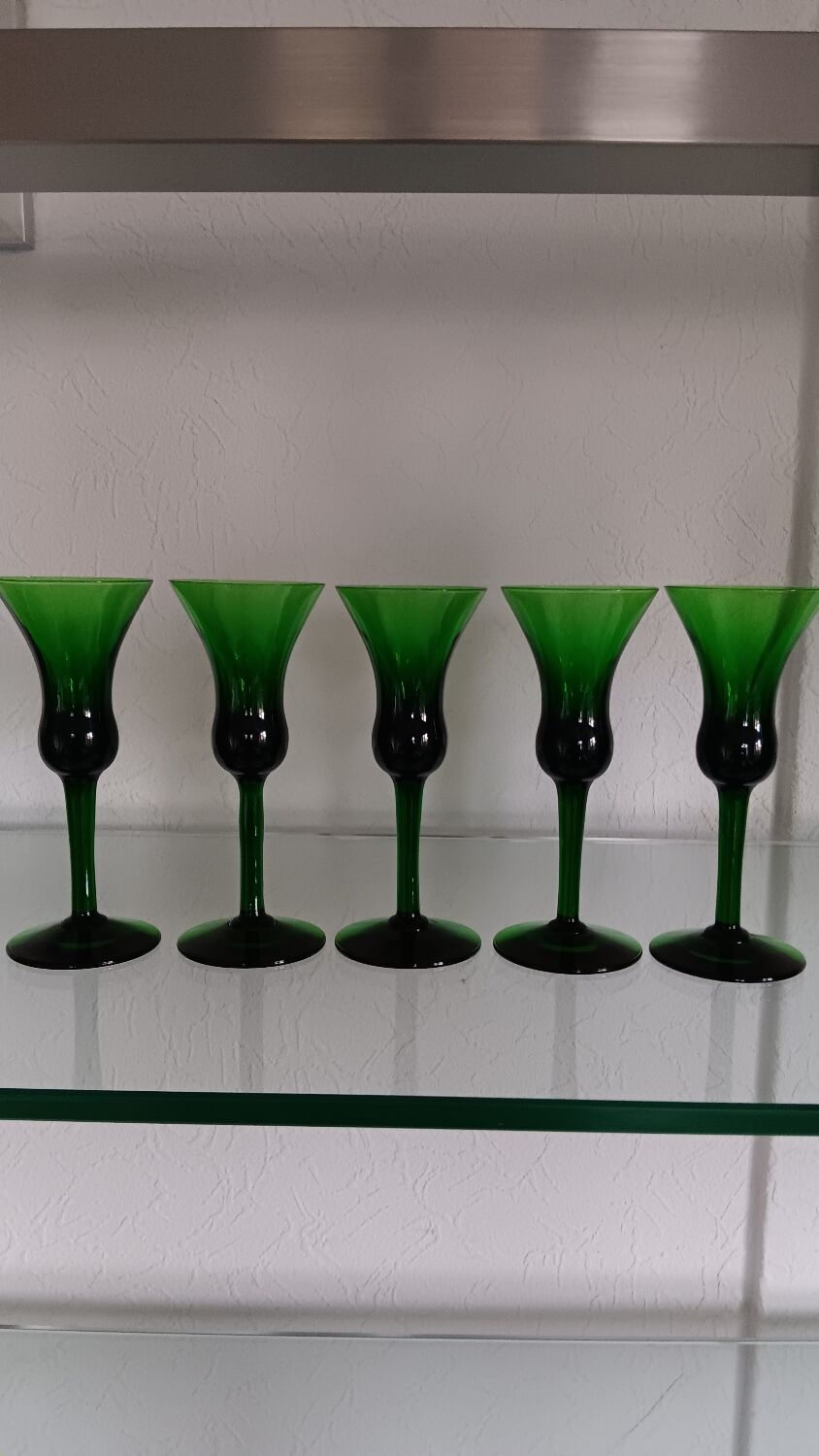 Kluk Kluk carafe by Jacob E.Bang - Holmegaard and 5 liqueur glasses