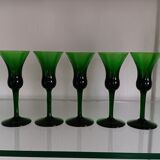Kluk Kluk carafe by Jacob E.Bang - Holmegaard and 5 liqueur glasses