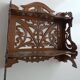 Art Nouveau openwork wooden shelf