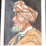 Portrait of a Man in an Orientalist Painting in an Art Deco Frame