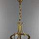 Cylindrical lantern in brass and glass, 20th century