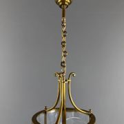Lanterne cylindrique en laiton et verre, XXe Siècle