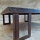 Industrial coffee table pallet table steel cinnamon brown