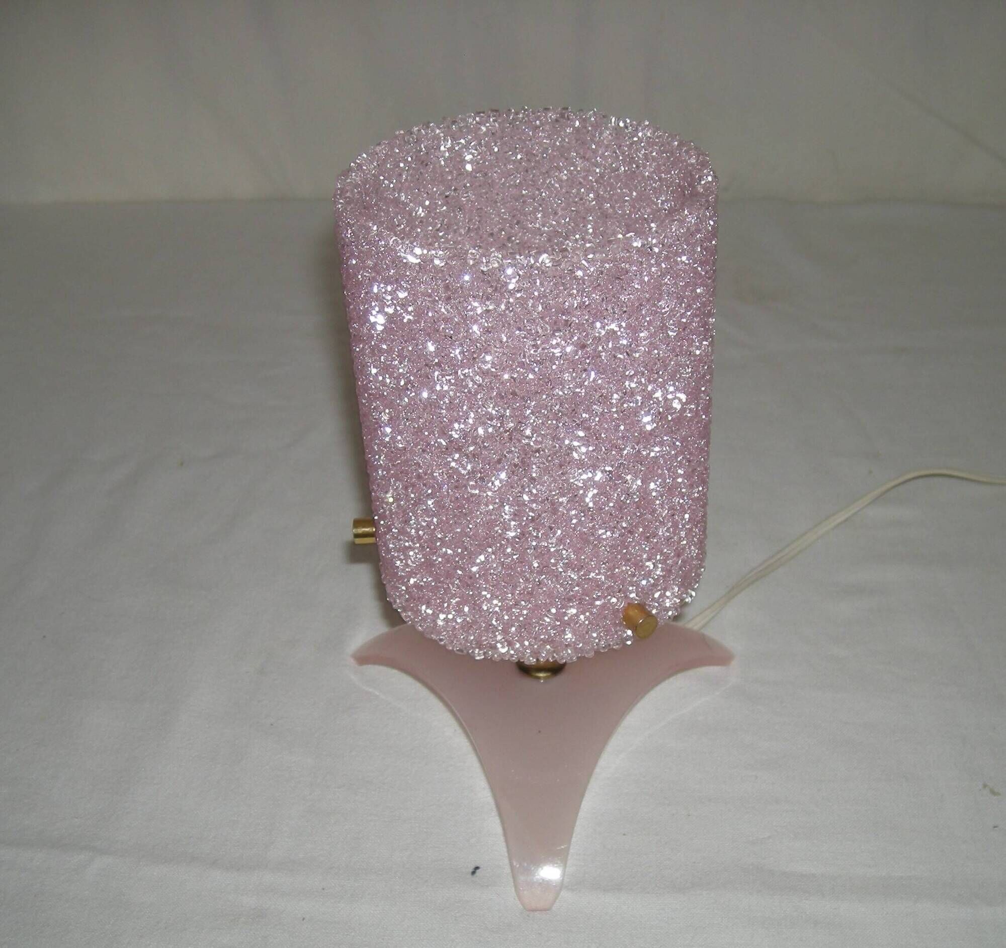 1960s crushed tripod bedside lamp