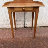 Vintage wooden desk table with one drawer