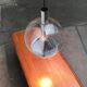 Suspended globe lamp in glass from the German space age by Erco.