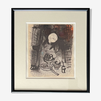 "La table dressée" attribué à Marc Chagall