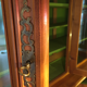 Vintage glass library in solid cherry