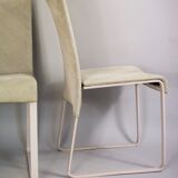 Pair of chairs by Giovanni Offredi model published by Saporiti Italy circa 1970 Ealing