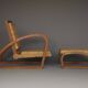 Vintage Lounge Chair and Ottoman by Francis Jourdain, 1920s