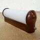 Industrial Brown Bakelite Wall Light with Milk Glass, 1950s