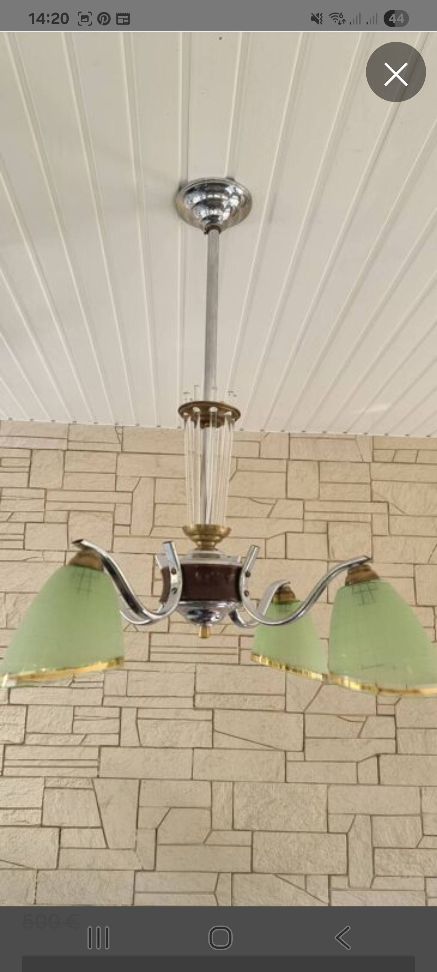 Superb Italian chandelier from the 1930s.