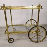 Vintage brass bar trolley service