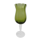 Vase sur pied bicolore