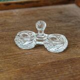 Lot de 4 salerons en verre taillé