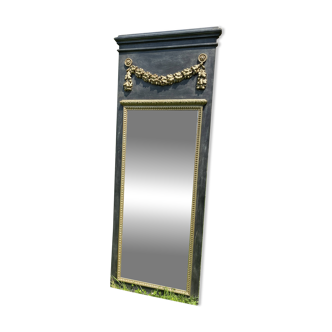 Louis XVI style wooden trumeau mirror - 19th century