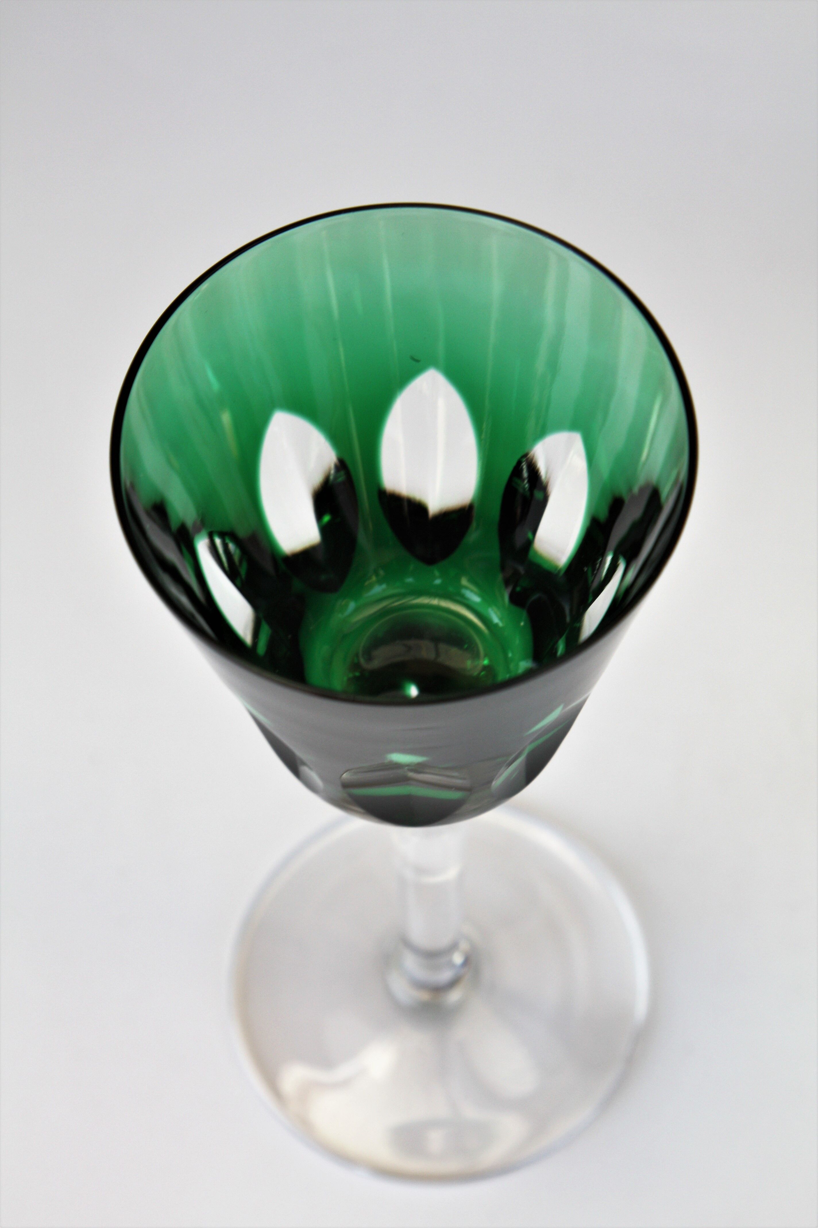 St. Louis Crystal Rhine Wine Glass Model Jersey Paquebot France