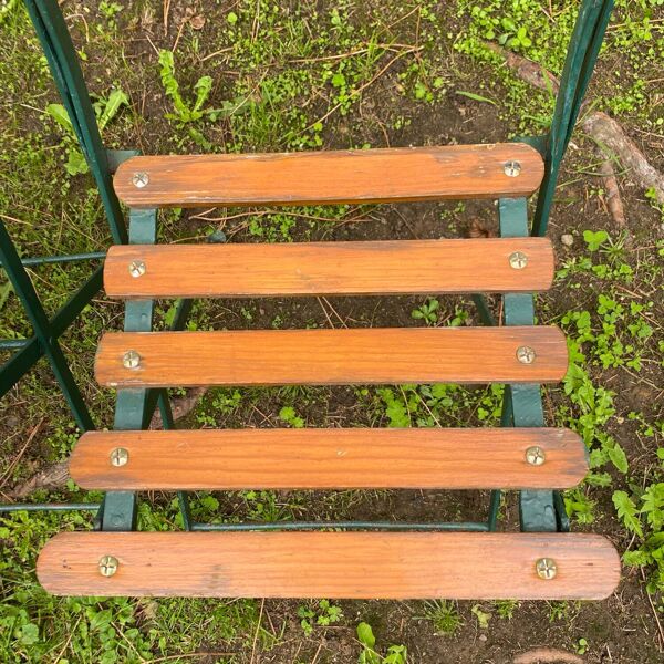 Anciennes chaises de jardin terrasse pliantes