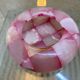 Cendrier en onyx rose et blanc
