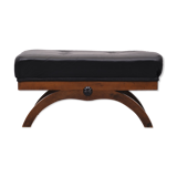 Black Leather Ottoman 1920s England