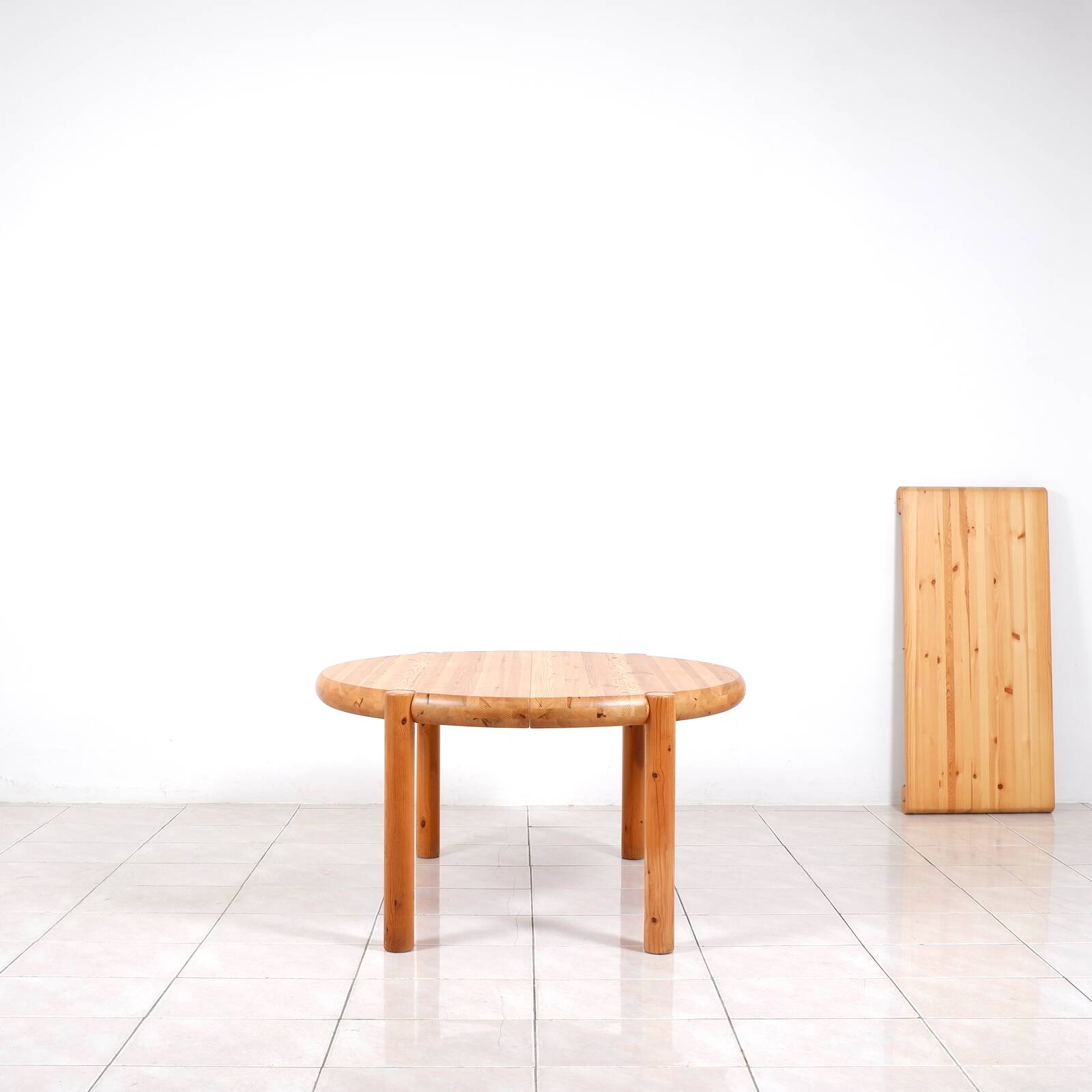 Large pinewood extendable dining table by Rainer Daumiller for Hirtshals Sa