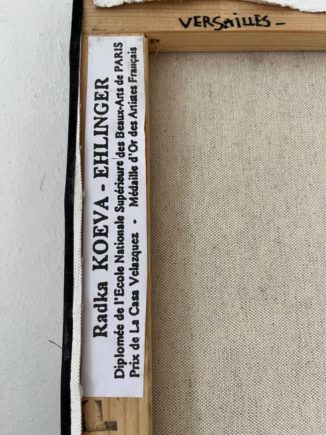 Painting "The Queen's Hamlet" - Versailles, signed