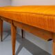 Corner sofa in blond wood and fabric Italy 1950s