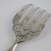 Large Silver Metal and Bois D'Amourette Fish Service Cover