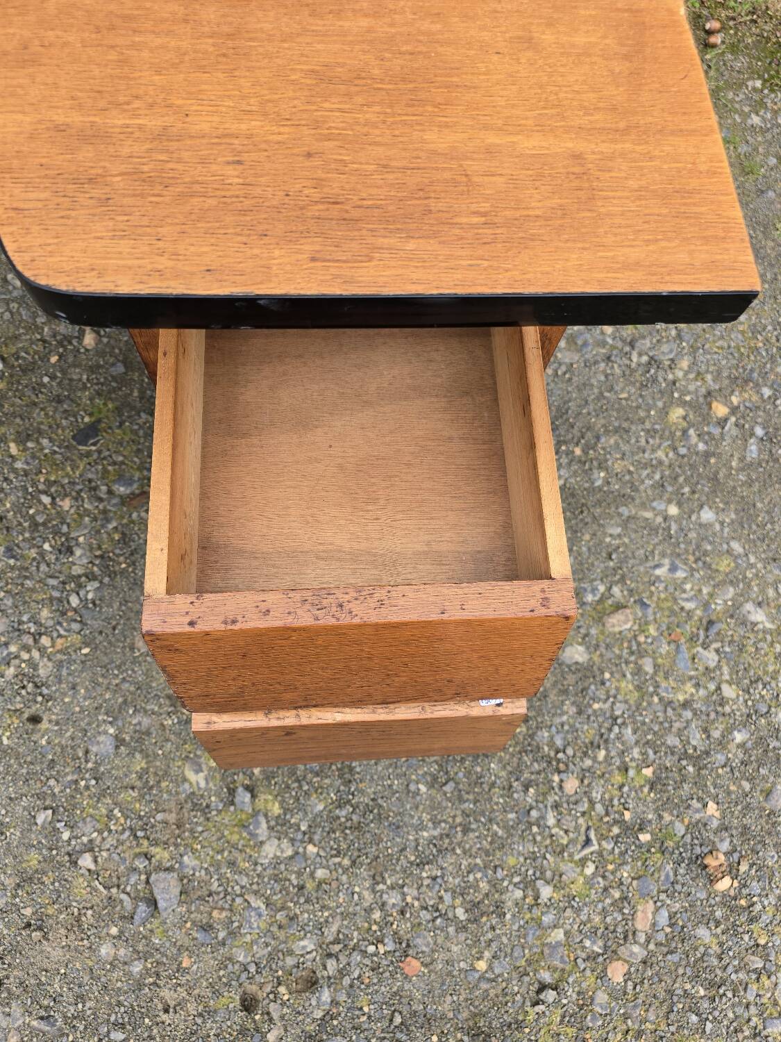 Scandinavian-style compass-legged desk, 1950s