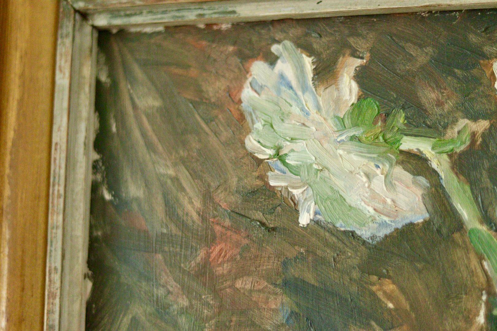 Original vintage still life – vase of flowers