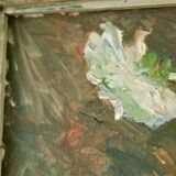 Original vintage still life – vase of flowers