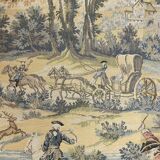 Antique tapestry Jules Pansu hunting scene 18th century